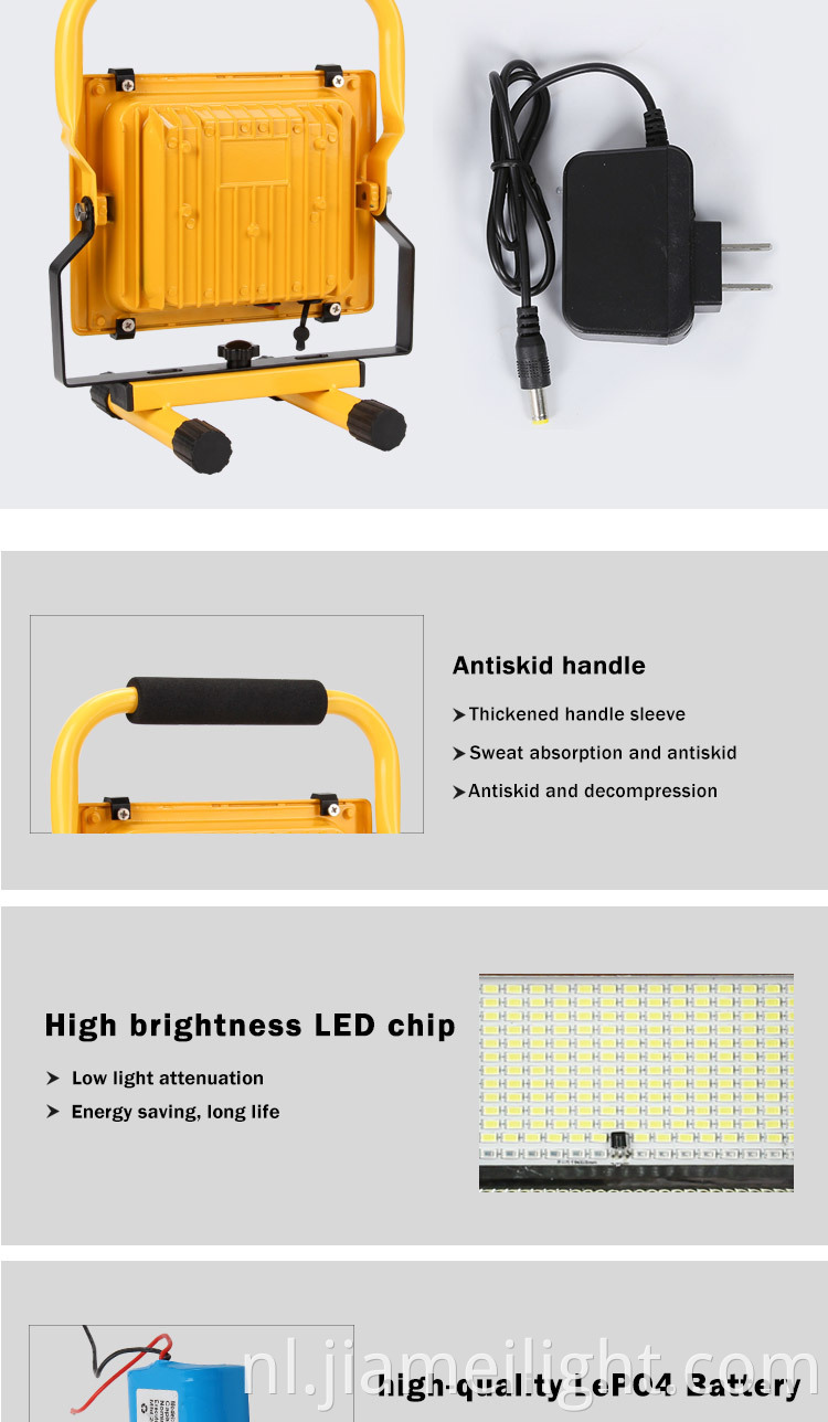 Faner BSCI ISO LED Portable Flood Light LED -lichten 100W Luminarias LED oplaadbaar